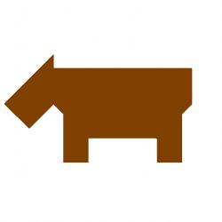 無料シルエットパズル牛のラッキーパズルダウンロードフリー印刷ＤＬ