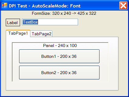 AutoScaleMode=Font 120dpi