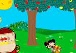 落ちてくるリンゴをキャッチして英語を覚えるゲーム★Kai-Lan's Super Apple Surprise