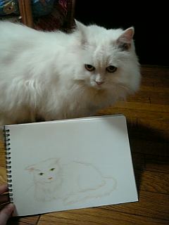 肖像画と猫